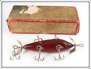 Heddon Blended Red 150 Dowagiac Minnow Lure In Box 154 