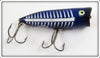 Heddon Cobalt Blue & White Shore Chugger Spook Lure 9540 XBLW