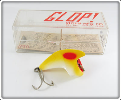 Vintage Storm Mfg Co Yellow Glop Lure In Box 