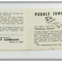 Gook Bait Company Puddle Jumper Grey Green Tadpole In Box