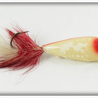 Vintage Heddon Red & White Walton Feathertail Lure 42