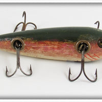 Vintage Shakespeare Five Hook Submerged Wooden Minnow 44 Lure