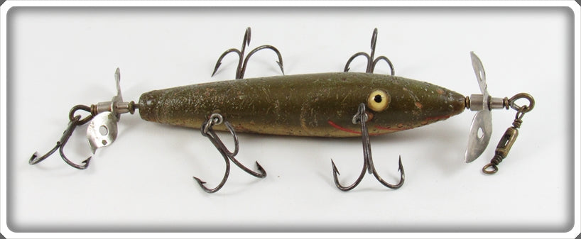 antique fishing lure wood value Vintage F.C. Woods Five Hook Expert Minnow Lure For Sale