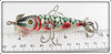 Pflueger Green Cracked Back Argyle Three Hook Minnow