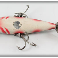 Pflueger Green Cracked Back Argyle Three Hook Minnow