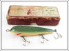Pflueger Green Cracked Back Surprise Minnow Lure In Box 3985 