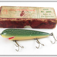 Pflueger Green Cracked Back Surprise Minnow Lure In Box 3985 