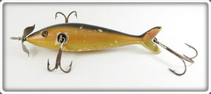 Vintage Heddon Black Sucker Musky Minnow Lure 1300