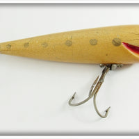 Vintage Pflueger Luminous Gold Dots Surprise Minnow Lure 7132 