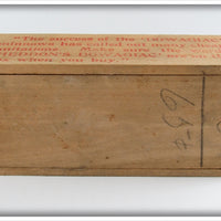 Heddon Red 100 Minnow In Wood Box