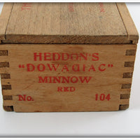 Heddon Red 100 Minnow In Wood Box