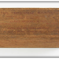 Heddon White Slate Back 175 Heavy Casting Minnow In Wood Box