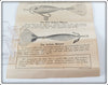 Heddon White Slate Back 175 Heavy Casting Minnow In Wood Box