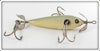 Heddon White Slate Back 175 Heavy Casting Minnow In Wood Box