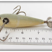 Heddon White Slate Back 175 Heavy Casting Minnow In Wood Box