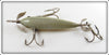 Heddon White Slate Back 175 Heavy Casting Minnow In Wood Box