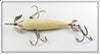 Heddon White Slate Back 175 Heavy Casting Minnow In Wood Box
