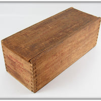 Heddon White Slate Back 175 Heavy Casting Minnow In Wood Box