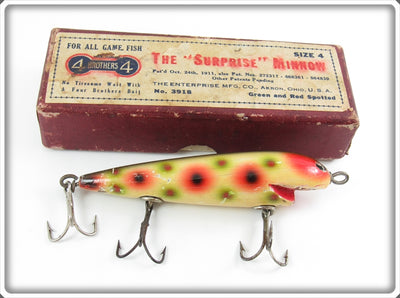 Pflueger Four Brothers Green And Red Spotted Surprise Minnow Lure 3969