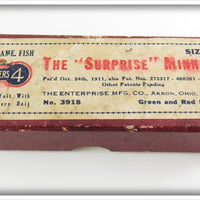 Pflueger Four Brothers Green And Red Spotted Surprise Minnow In Box