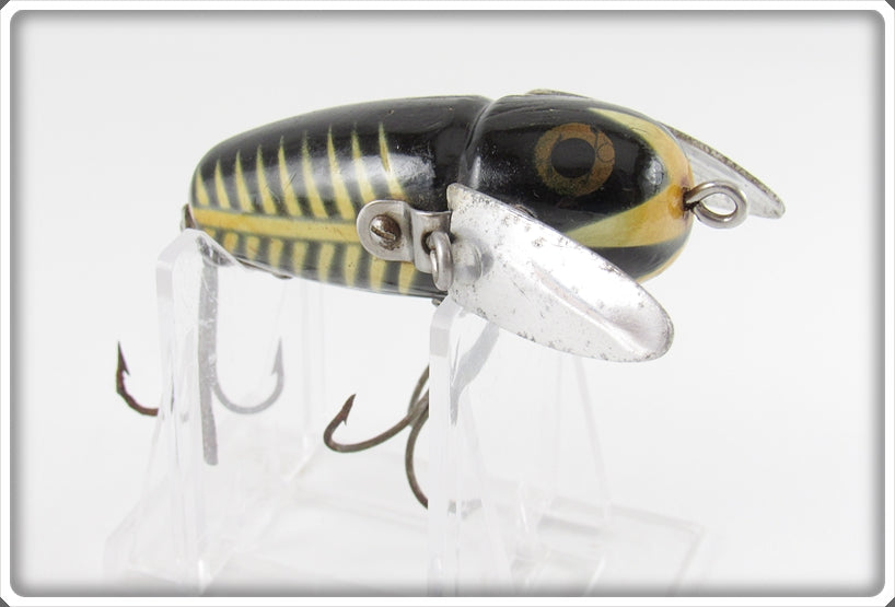 Vintage Heddon Black Shore Crazy Crawler Lure