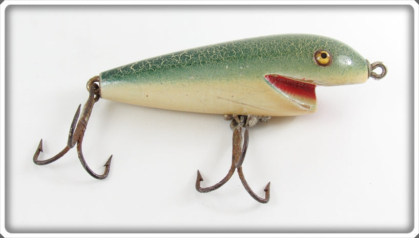 Pflueger Green Cracked Back Baby Surprise Minnow Lure 3985