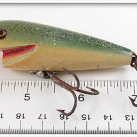 Pflueger Green Cracked Back Baby Surprise Minnow