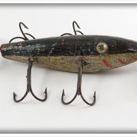 Vintage Detroit Bait Mfg Co North Channel Wooden Minnow Lure 