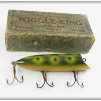 Vintage Heddon Frog Spot Wiggle King Lure In Intro Box 2009B 