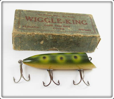 Vintage Heddon Frog Spot Wiggle King Lure In Intro Box 2009B 