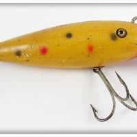 Vintage Creek Chub Yellow Spotted Wiggler Lure 114 