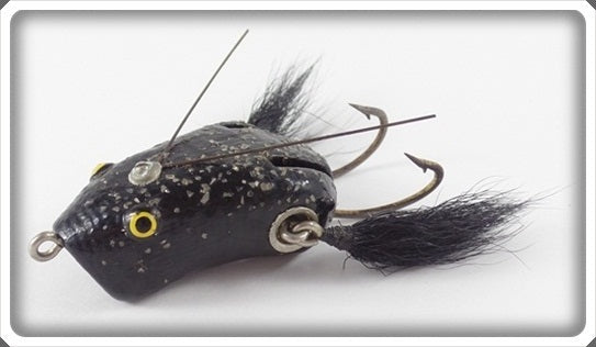 Vintage Paw Paw Black Silver Flitters Weedless Wow Lure 629