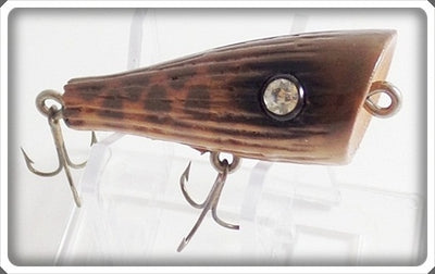 Vintage Paw Paw Bonehead Bright Eyed Popper Lure 12-C