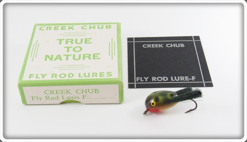 Vintage Creek Chub Frog Spot Fly Rod Dingbat In Box F1419