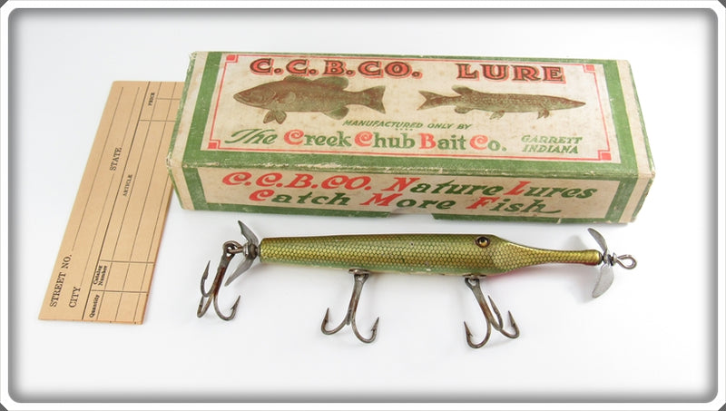 Creek Chub GREEN GAR  Old Antique & Vintage Wood Fishing Lures Reels  Tackle & More