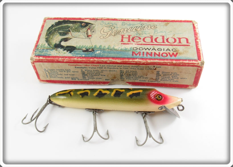 Vintage Heddon Luny Frog Vamp Lure In Box 7509BF