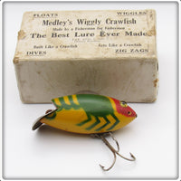 Medley's Yellow & Green Wiggly Crawfish In Box