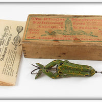 Rhodes Mechanical Swimming Frog In Wood Box