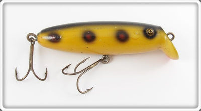 Vintage Shakespeare Yellow Black Spots Spoonbill Wobbler Lure