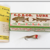 Vintage Creek Chub Red & White Chub Fly Rod Pop It Lure In Box F-101