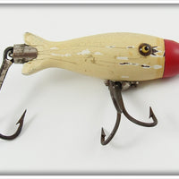 Vintage Pflueger Red & White Pakron Minnow Lure 7096