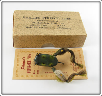 Phillips Perfect Flies Phillips & Phillips Pop N Kick Green Frog