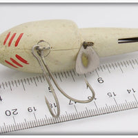 James L Donaly White Red Gills Redfin Weedless Bait In Picture Box