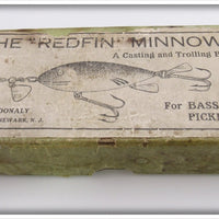 James L Donaly White Red Gills Redfin Weedless Bait In Picture Box