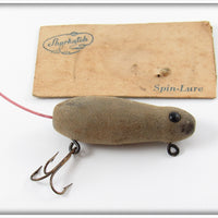 Vintage Shurkatch Grey Flocked Mouse Lure With Card