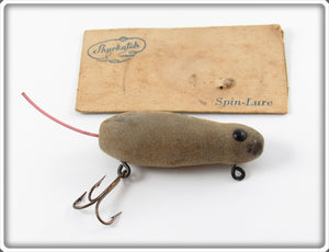 Vintage Shurkatch Grey Flocked Mouse Lure With Card