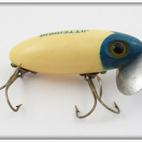 Arbogast White With Blue Head Jitterbug