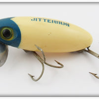 Arbogast White With Blue Head Jitterbug