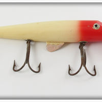 Vintage Shakespeare White & Red Egyptian Wobbler Lure 6636 WR