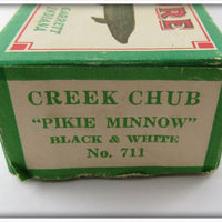 Creek Chub Black & White Pikie In Correct Box